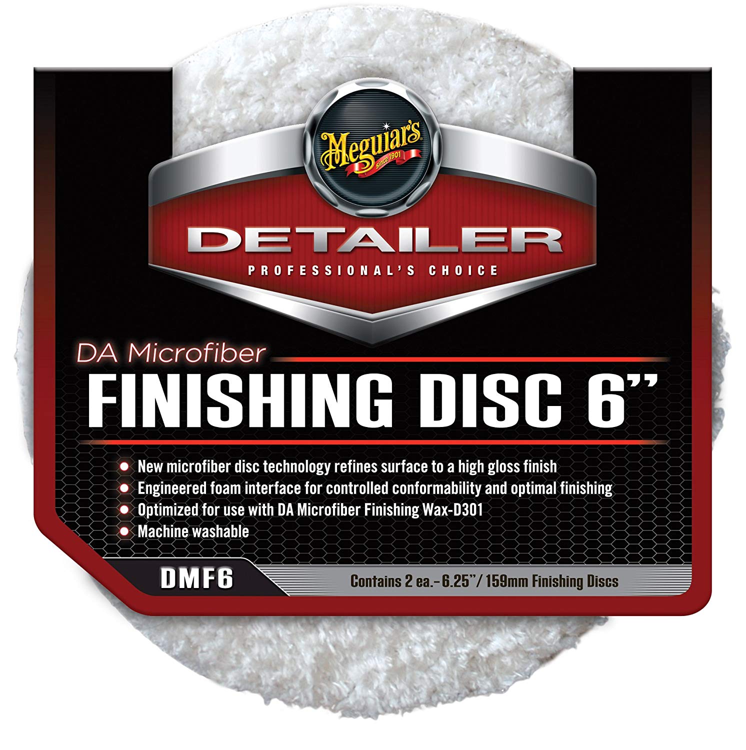 Meguiar's DA Microfiber Finishing Disc 6" ( 2-Pack)