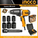 Ingco 1/2" Impact Wrench with 6 pcs Sockets