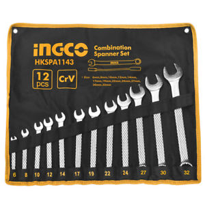 INGCO 12pcs combination spanner set (6-32mm)